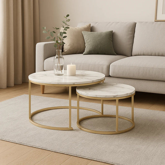 Table basse ronde ou rectangulaire : comment choisir la bonne forme pour votre salon
