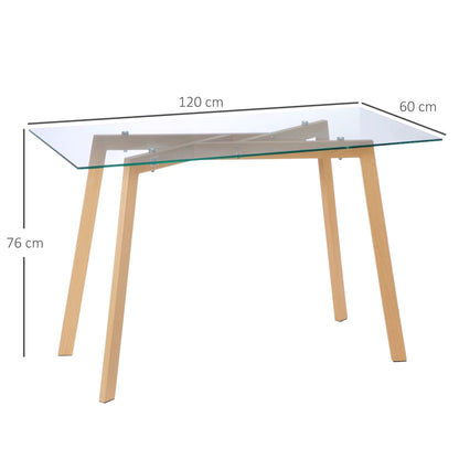 Table à Manger en Verre Trempé simple - Tables 4 Personnes