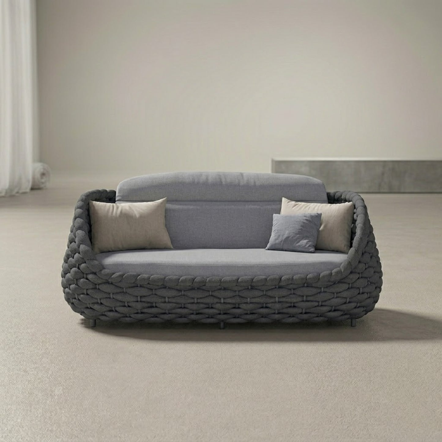 Ensemble Salon de Jardin Rotin Tressé 5 Places | Mobilier Extérieur Premium