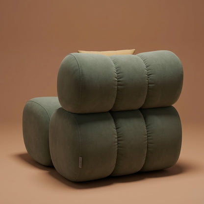 Fauteuil Lounge Cloud en Velours | Assise Profonde Design Contemporain