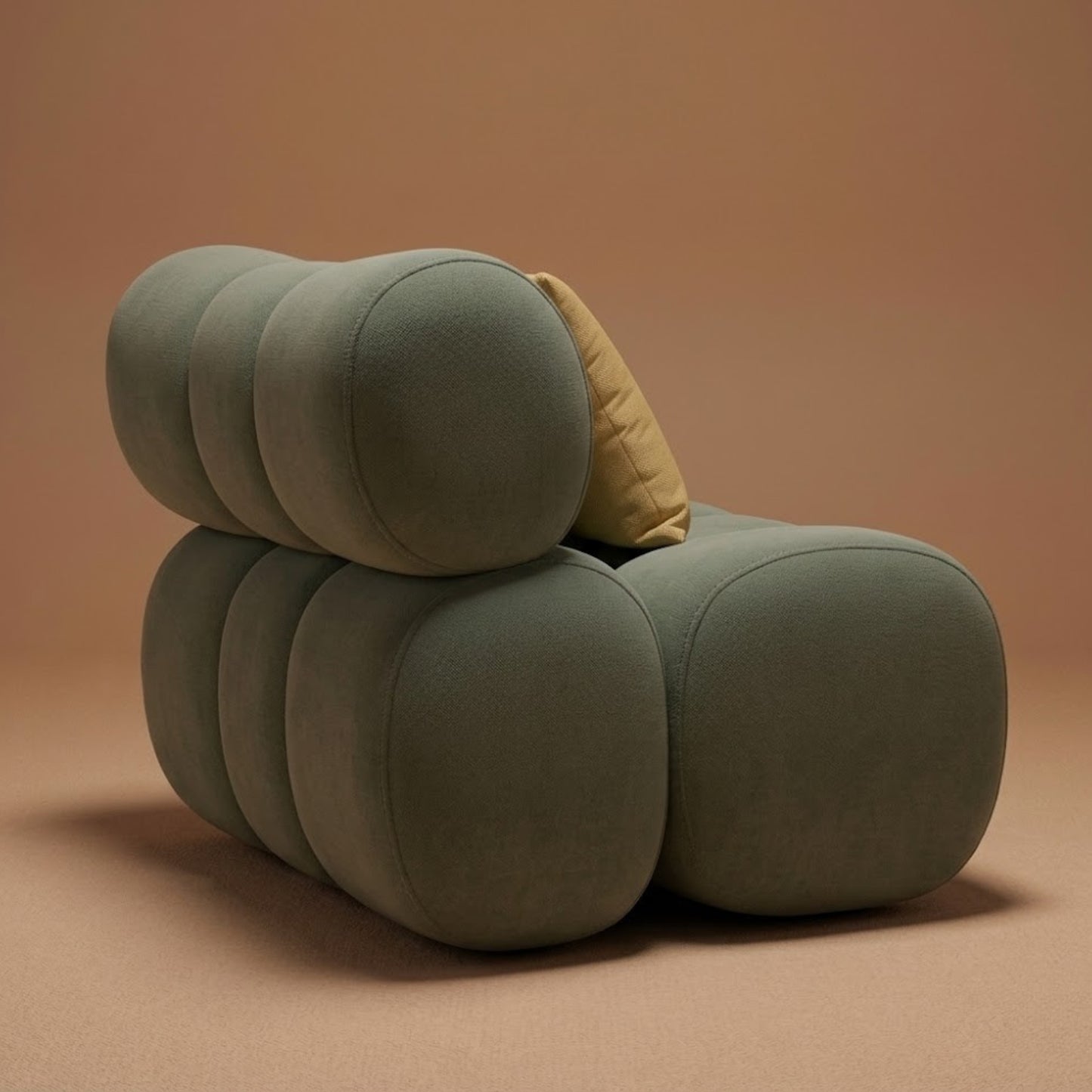Fauteuil Lounge Cloud en Velours | Assise Profonde Design Contemporain