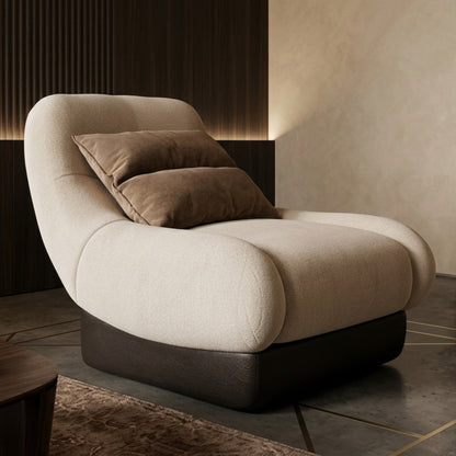 Fauteuil Lounge Velours | Formes Organiques & Design Contemporain