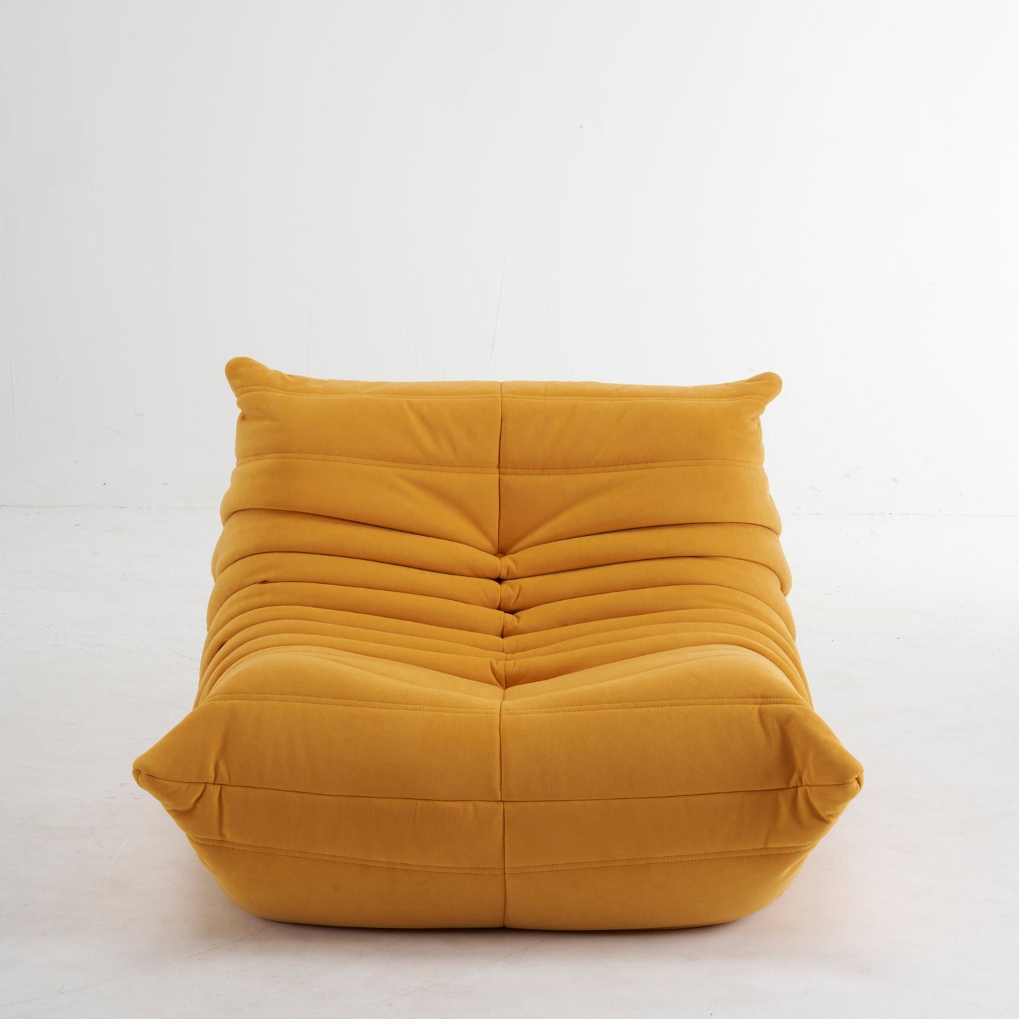 Fauteuil Lounge Velours Plissé "Olympe" | Assise Basse