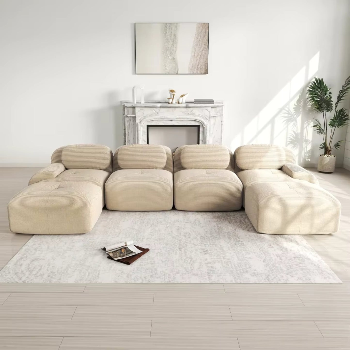 Canapé en U en Modulable et Ergonomique | Grand canapé panoramique
