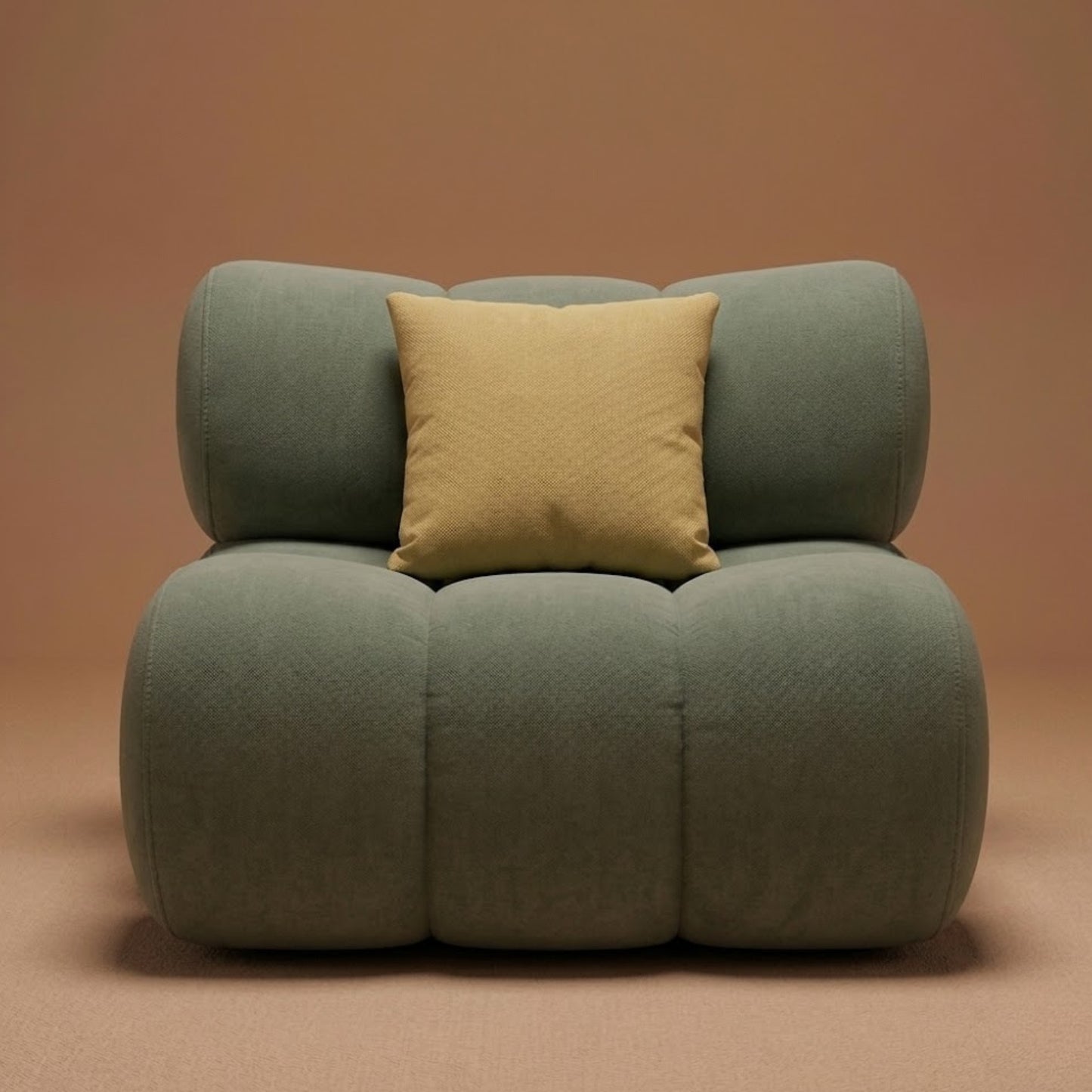 Fauteuil Lounge Cloud en Velours | Assise Profonde Design Contemporain