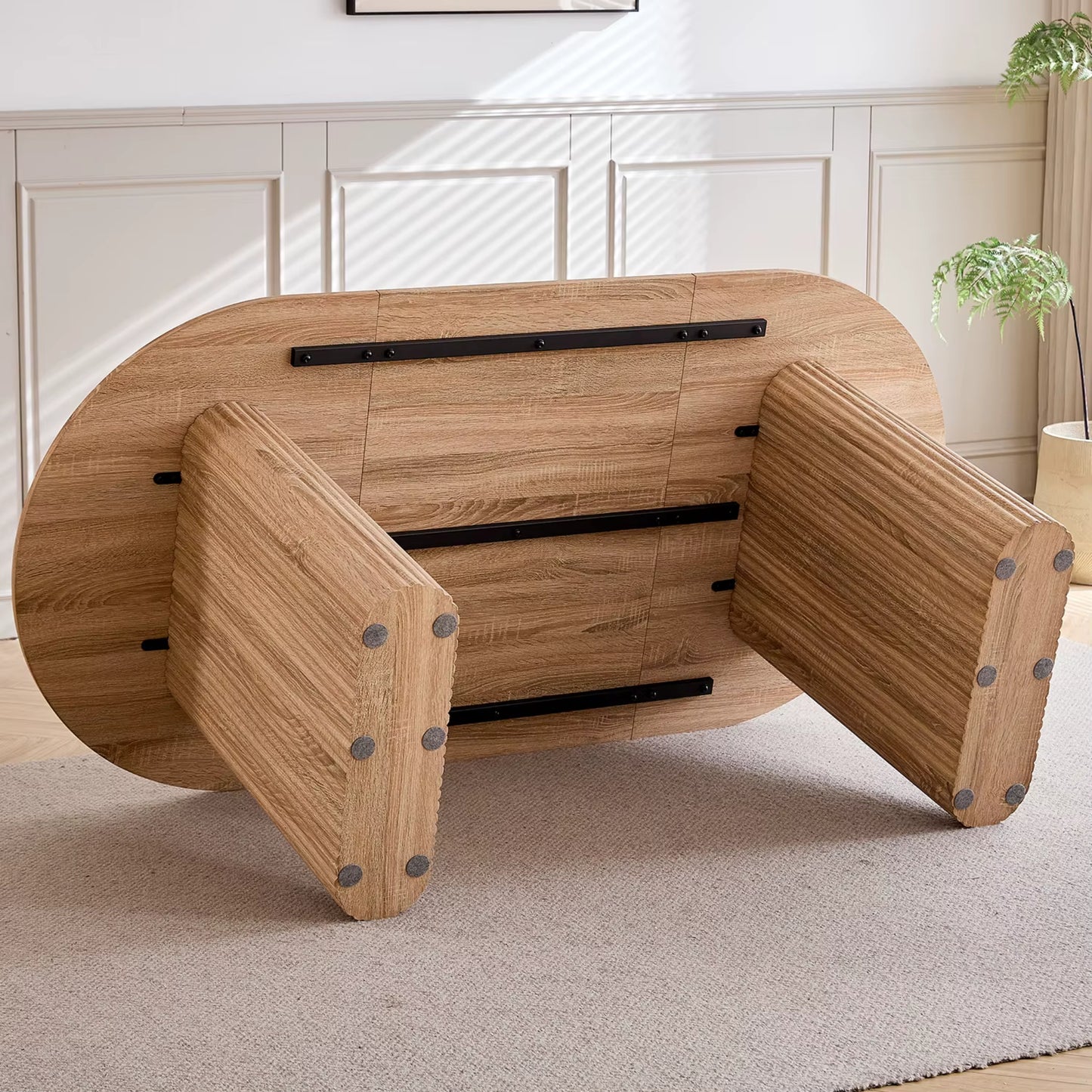 Table à Manger design en Bois Massif - 180 cm (6 Personnes)