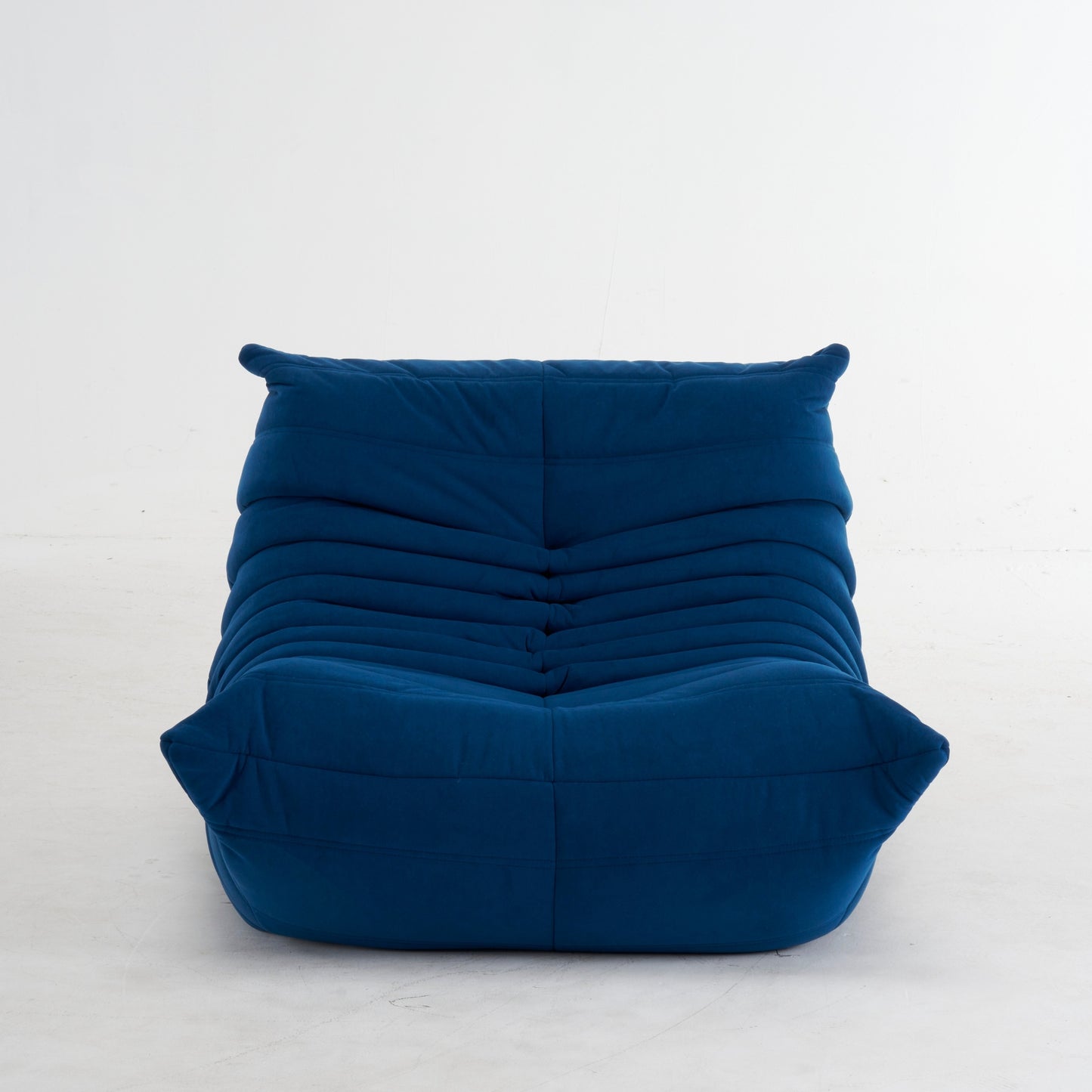Fauteuil Lounge Velours Plissé "Olympe" | Assise Basse