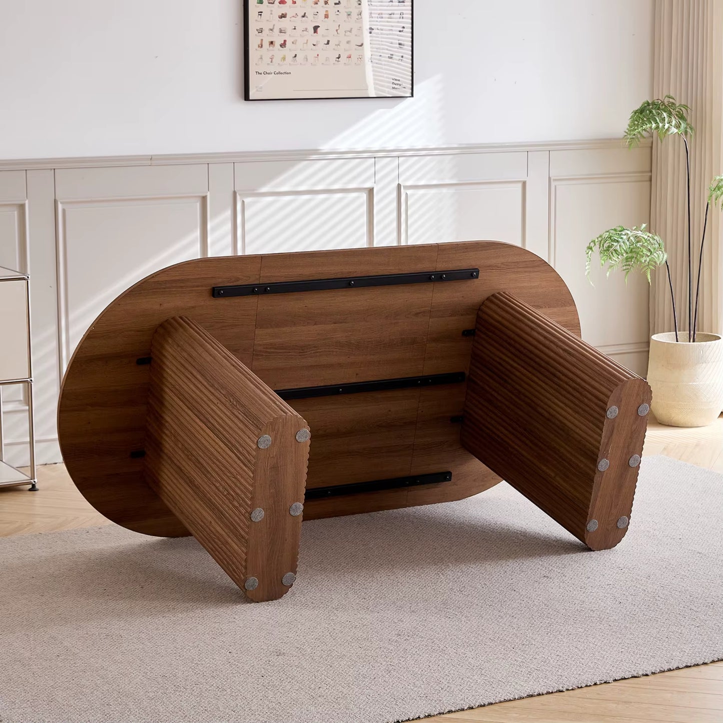 Table à Manger design en Bois Massif - 180 cm (6 Personnes)