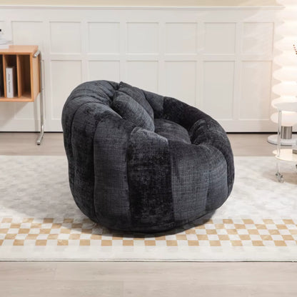 Canapé Pouf de Sol 2 Places en Tissu Chenille – Design Lounge