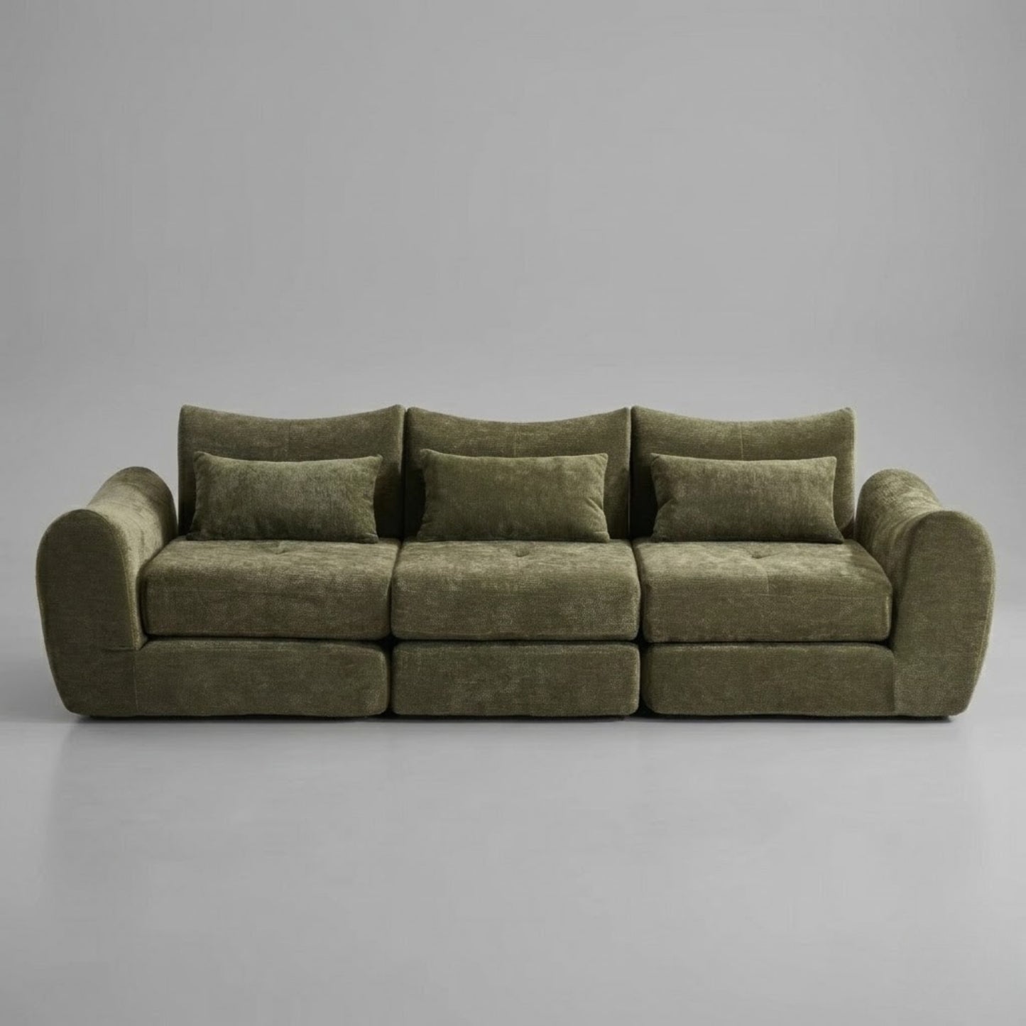 Canapé Modulable 3 Places en Tissu Chenille – Design Minimaliste & Modulable