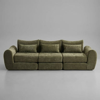 Canapé Modulable 3 Places en Tissu Chenille – Design Minimaliste & Modulable