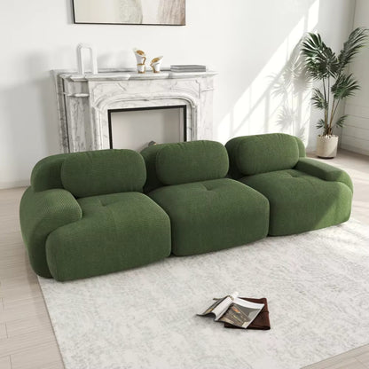 Canapé 3 Places droit en Velours Côtelé – Design Modulable et Confort