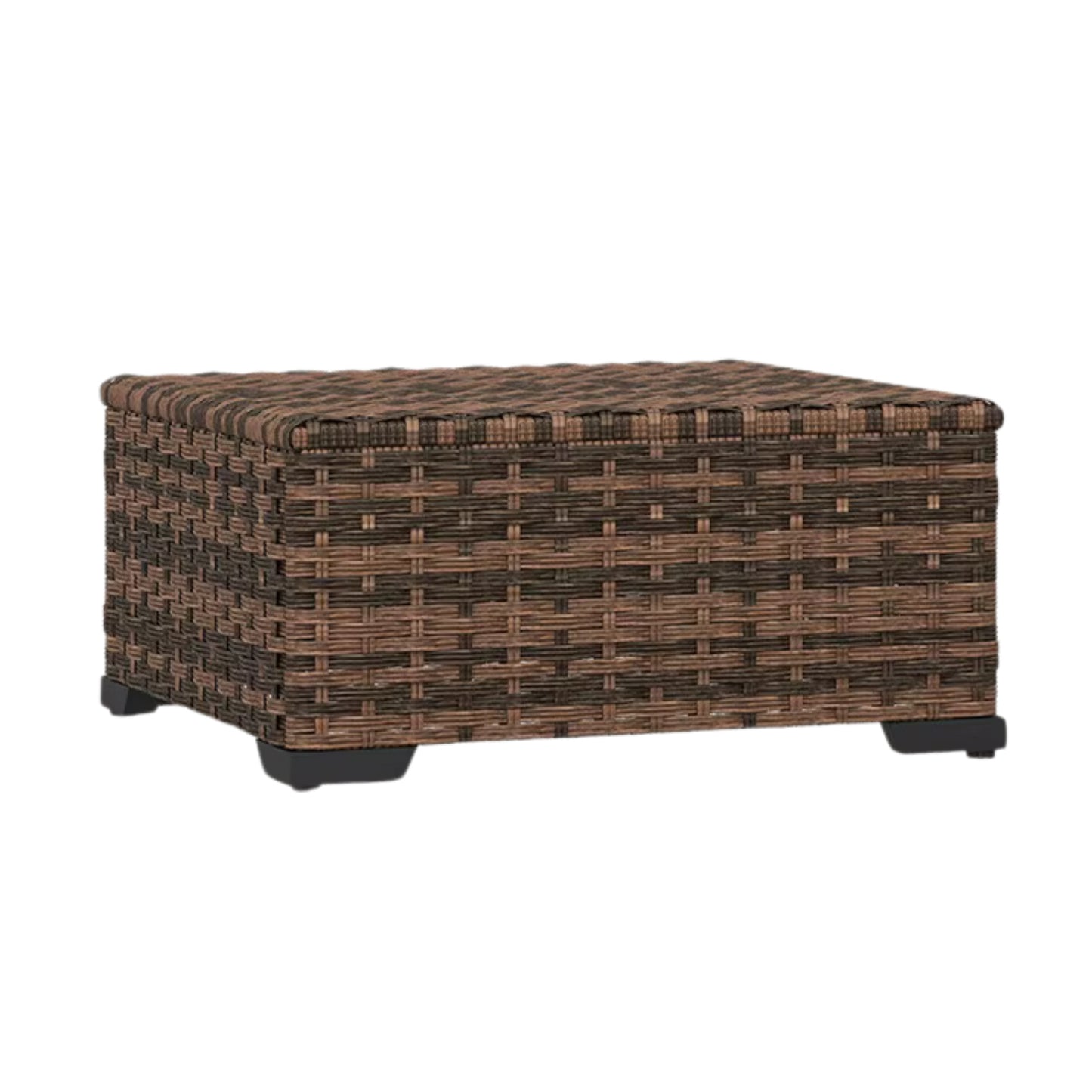 Salon de Jardin Modulable 6 Pièces en Résine Tressée | Coussins Rembourrés