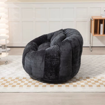 Canapé Pouf de Sol 2 Places en Tissu Chenille – Design Lounge