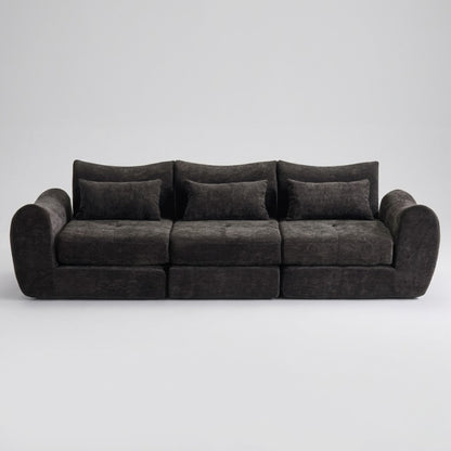 Canapé Modulable 3 Places en Tissu Chenille – Design Minimaliste & Modulable