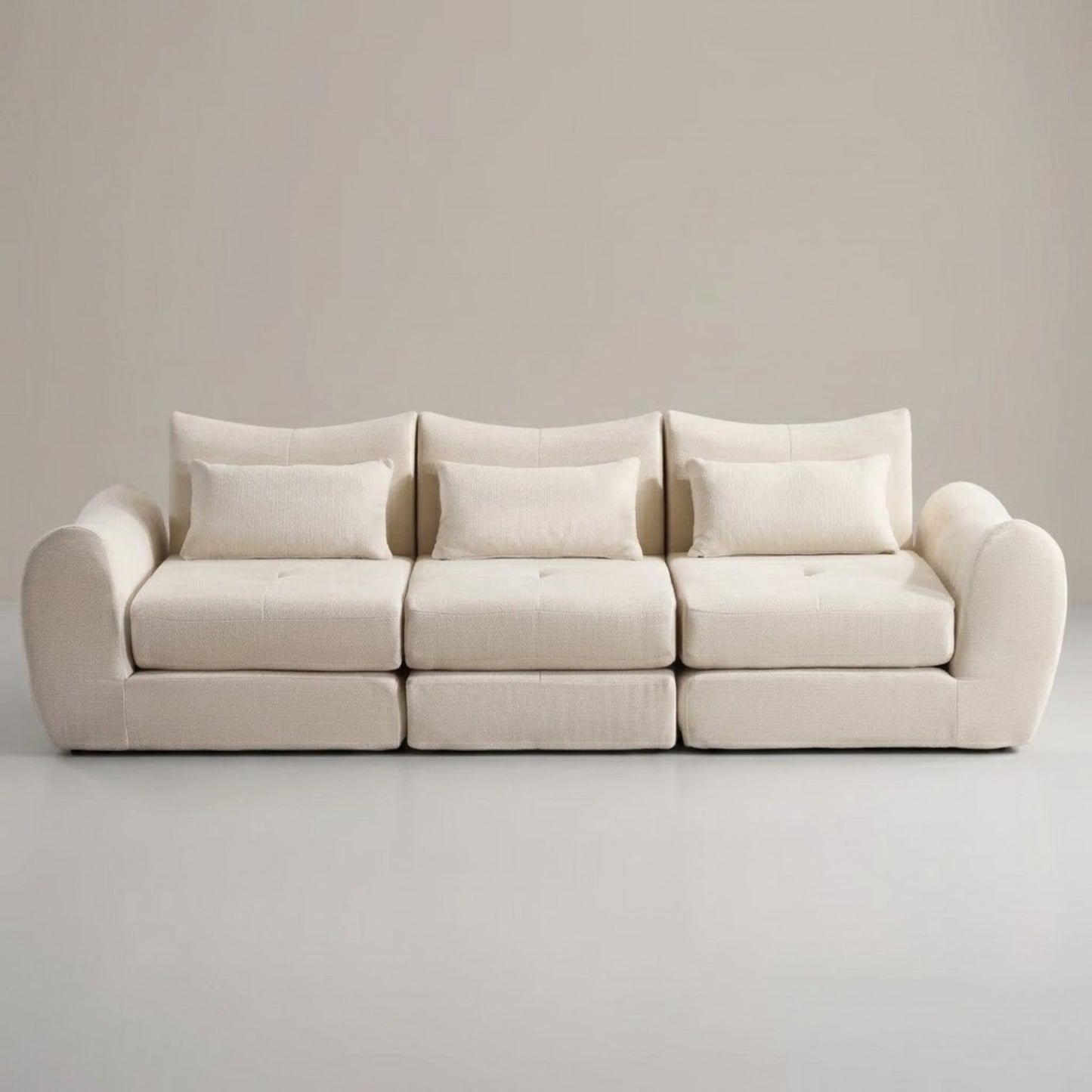 Canapé Modulable 3 Places en Tissu Chenille – Design Minimaliste & Modulable