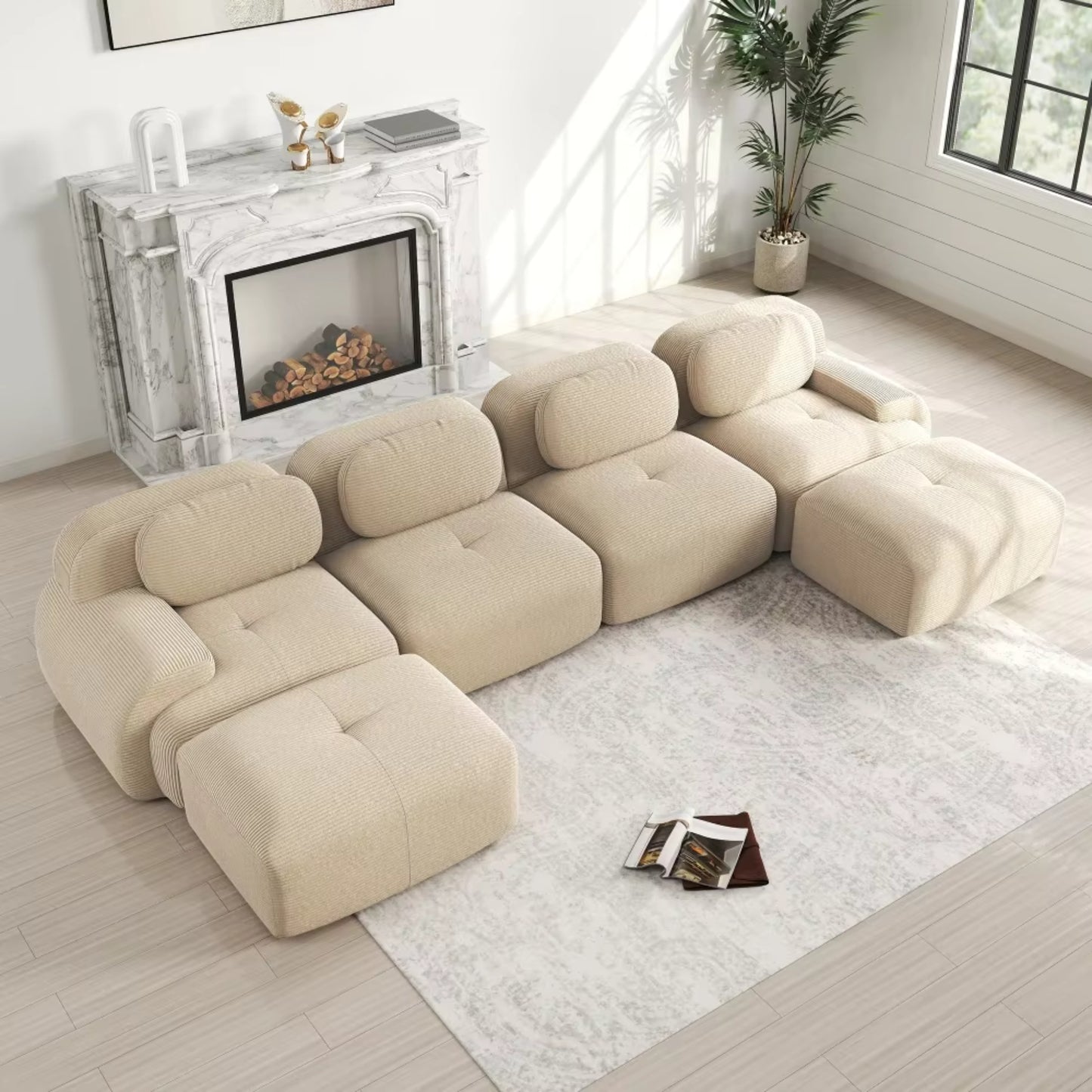 Canapé en U en Modulable et Ergonomique | Grand canapé panoramique