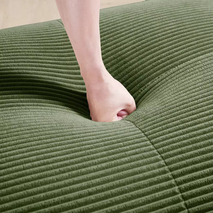 Canapé 3 Places droit en Velours Côtelé – Design Modulable et Confort
