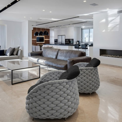 Ensemble Salon de Jardin Rotin Tressé 5 Places | Mobilier Extérieur Premium