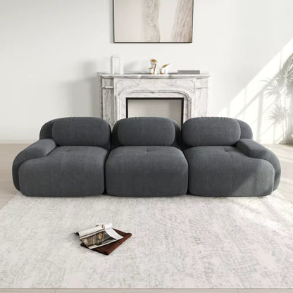 Canapé 3 Places droit en Velours Côtelé – Design Modulable et Confort