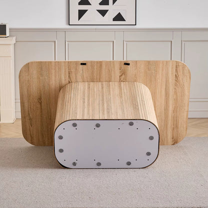 Table à Manger Design Scandinave Finition Bois - Pied Central (160 cm)