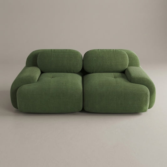 Canapé 2 Places en Velours Côtelé – Design Moderne et Confort