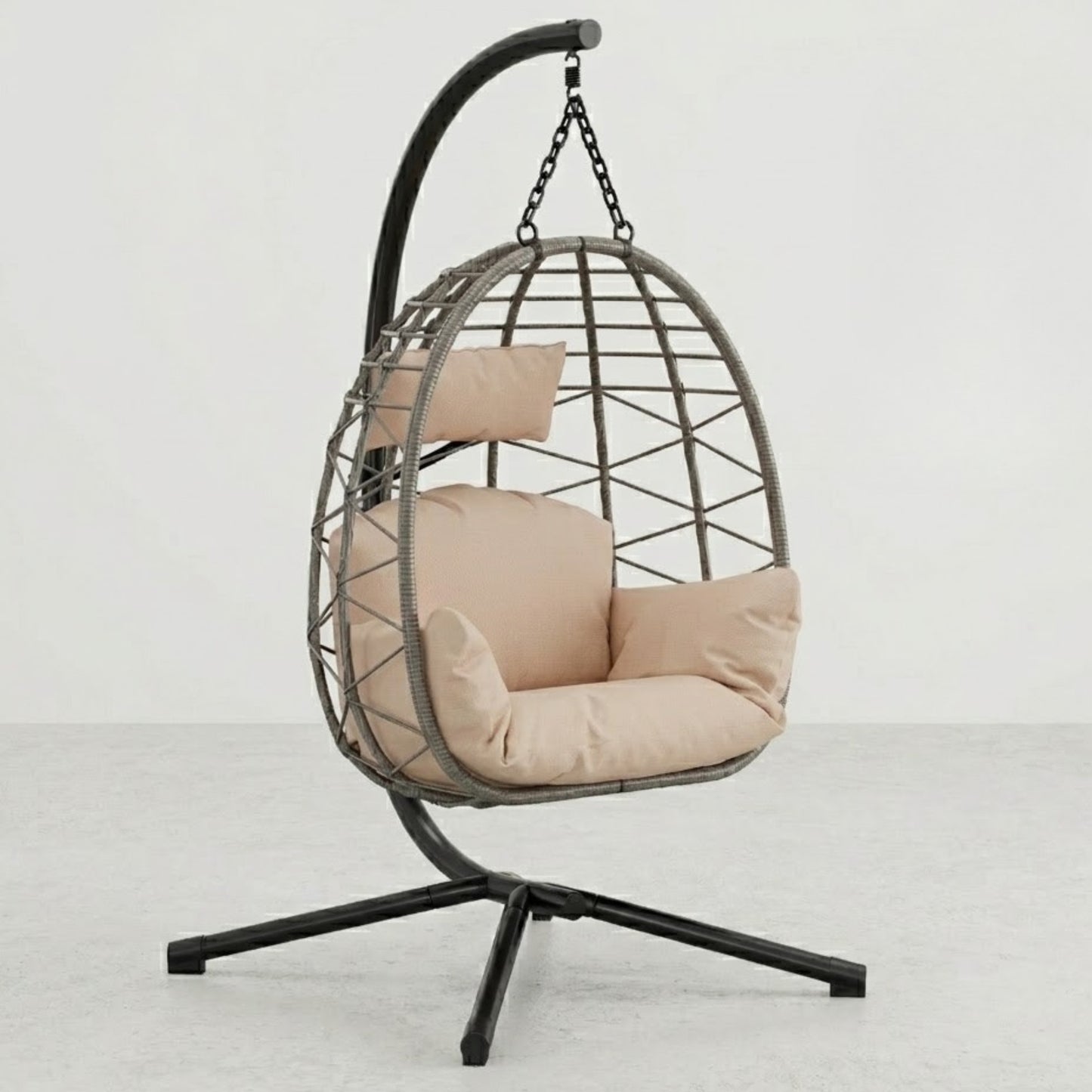 Fauteuil suspendu oeuf avec Support et Housse de Protection - Fauteuil de jardin