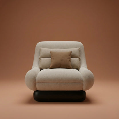 Fauteuil Lounge Velours | Formes Organiques & Design Contemporain