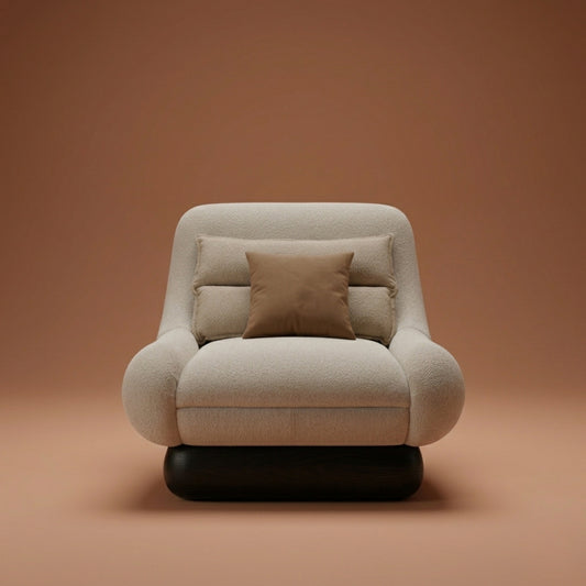 Fauteuil Lounge Velours | Formes Organiques & Design Contemporain