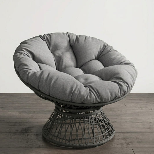 Fauteuil Papasan Pivotant 360° Premium | Rotin et Acier - Coussin Moelleux