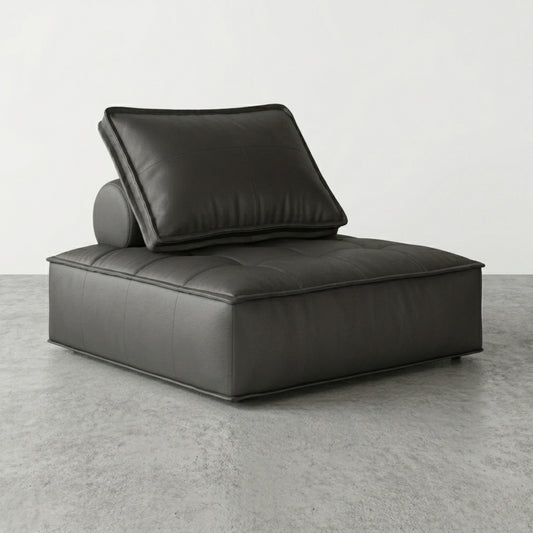 Fauteuil Paresseux Lounge en Cuir | Assise Basse