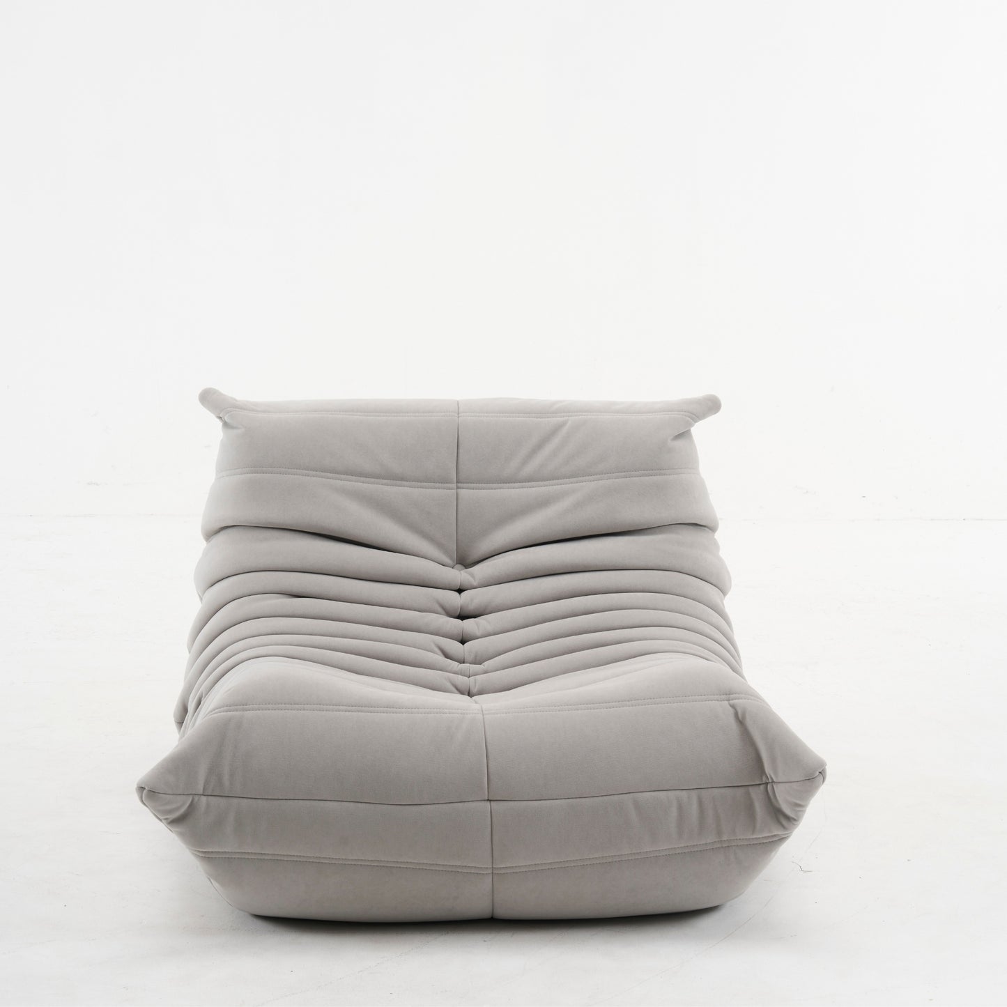 Fauteuil Lounge Velours Plissé "Olympe" | Assise Basse