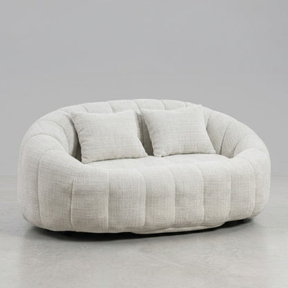 Canapé Pouf de Sol 2 Places en Tissu Chenille – Design Lounge