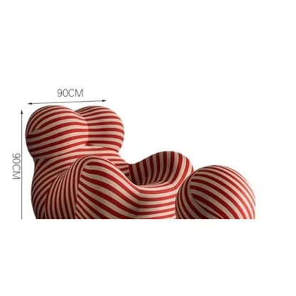 Fauteuil Design Organique avec Pouf — Pièce de Designer Premium