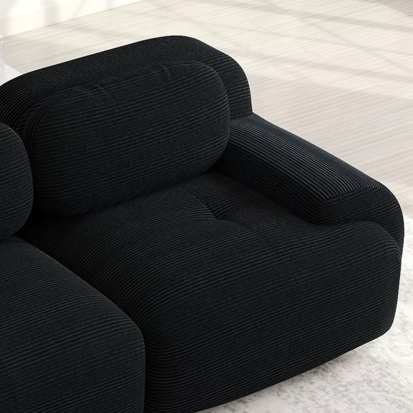 Canapé 2 Places en Velours Côtelé – Design Moderne et Confort