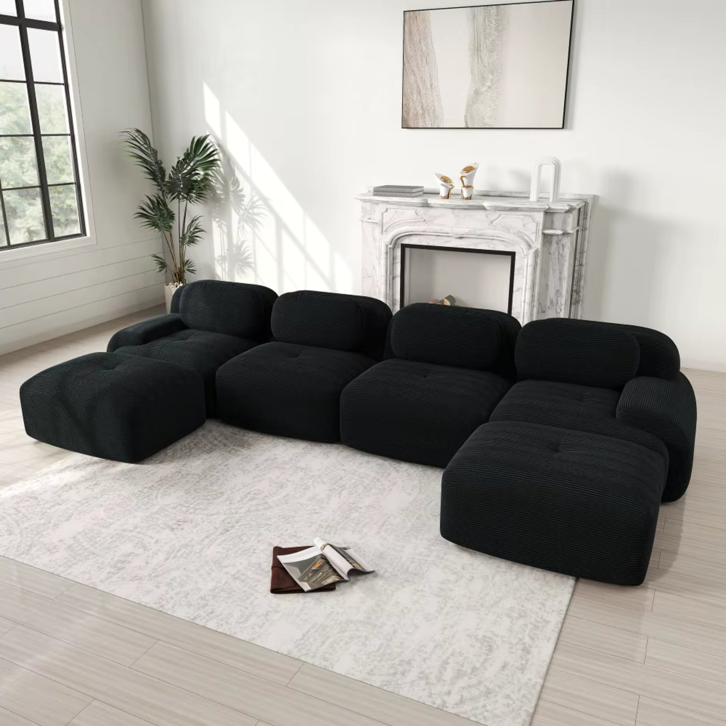 Canapé en U en Modulable et Ergonomique | Grand canapé panoramique