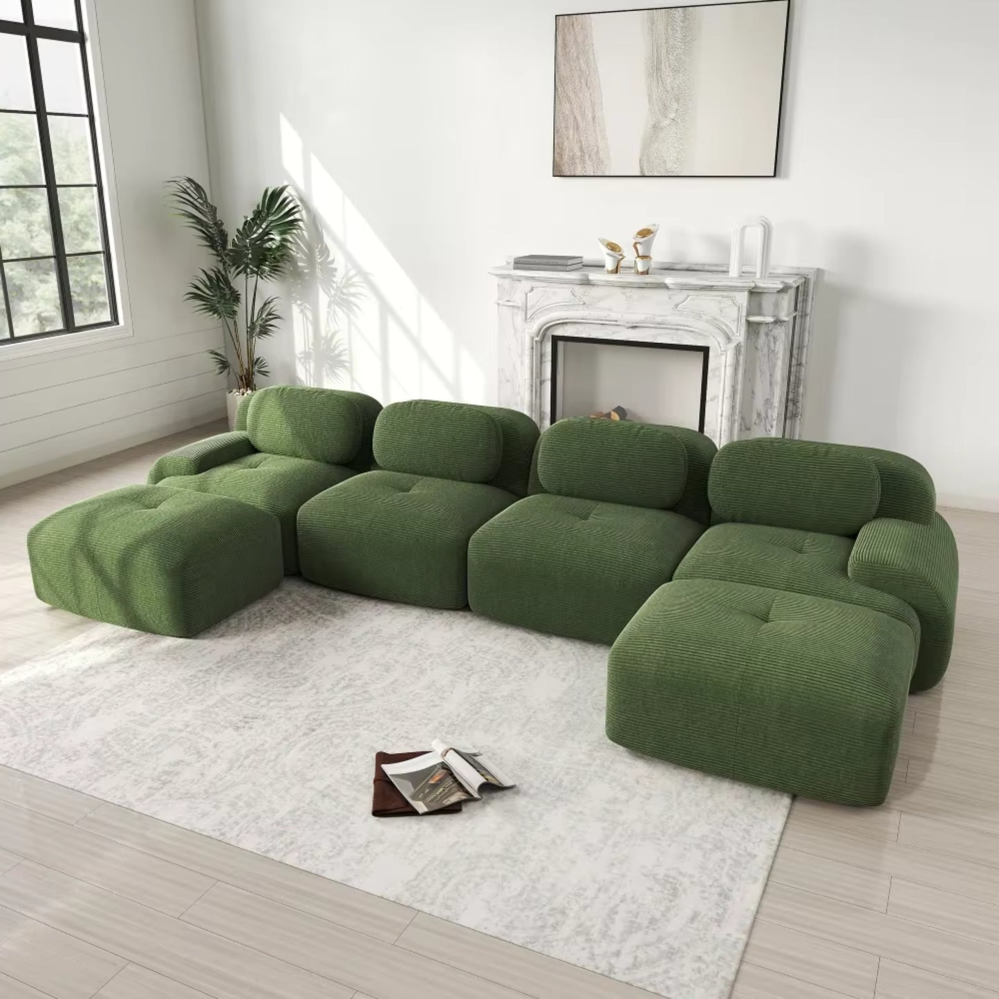 Canapé en U en Modulable et Ergonomique | Grand canapé panoramique
