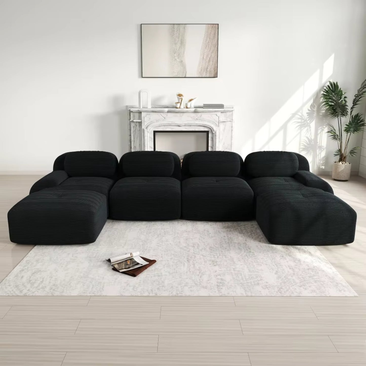 Canapé en U en Modulable et Ergonomique | Grand canapé panoramique