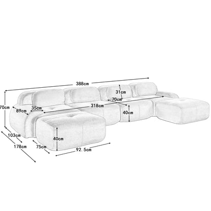 Canapé en U en Modulable et Ergonomique | Grand canapé panoramique