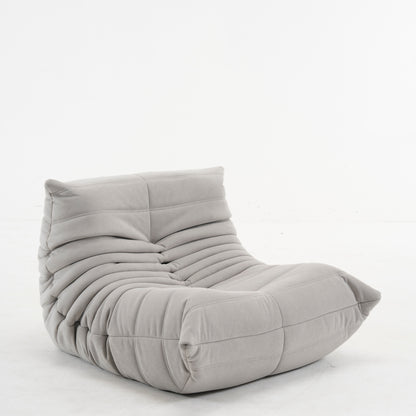 Fauteuil Lounge Velours Plissé "Olympe" | Assise Basse