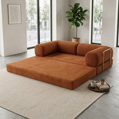 Canapé Modulable Convertible en Velours Côtelé – Design Contemporain & Confort Premium