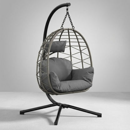 Fauteuil suspendu oeuf avec Support et Housse de Protection - Fauteuil de jardin