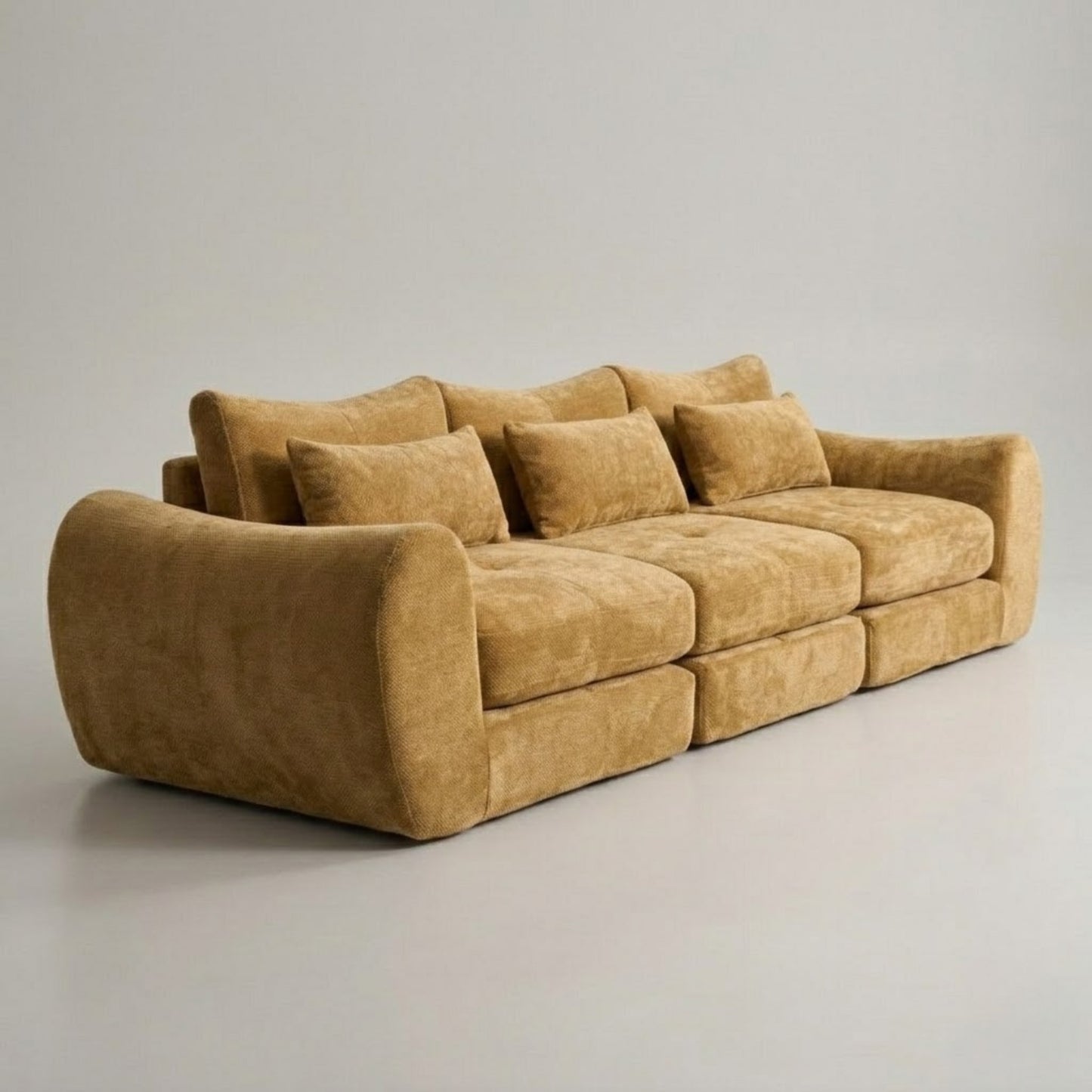 Canapé Modulable 3 Places en Tissu Chenille – Design Minimaliste & Modulable