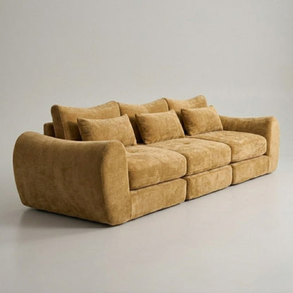 Canapé Modulable 3 Places en Tissu Chenille – Design Minimaliste & Modulable