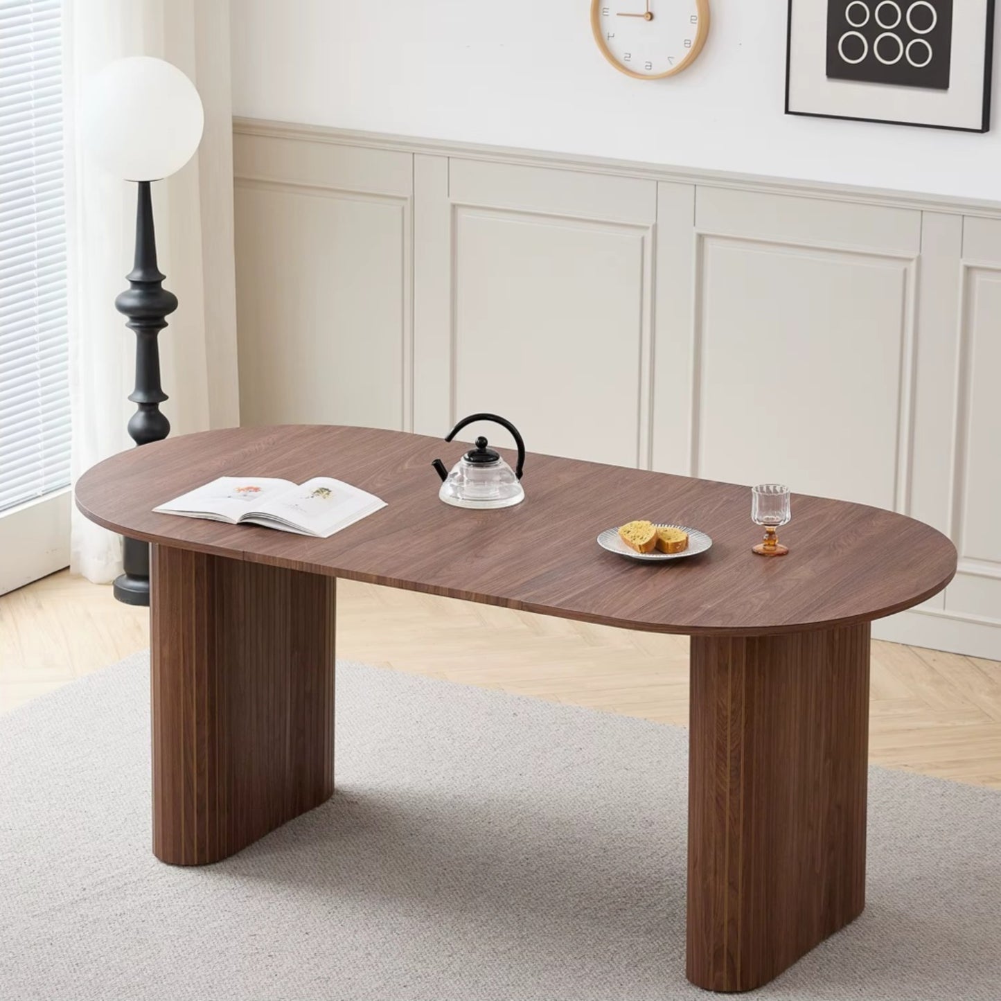Table à Manger design en Bois Massif - 180 cm (6 Personnes)