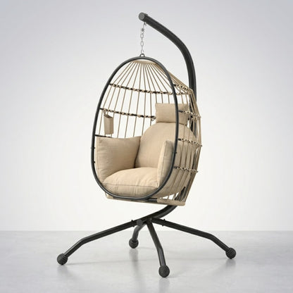Fauteuil Oeuf suspendu confort premium | Porte-gobelet intégré