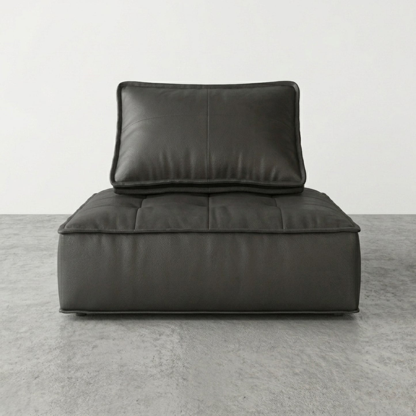 Fauteuil Paresseux Lounge en Cuir | Assise Basse