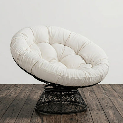 Fauteuil Papasan Pivotant 360° Premium | Rotin et Acier - Coussin Moelleux