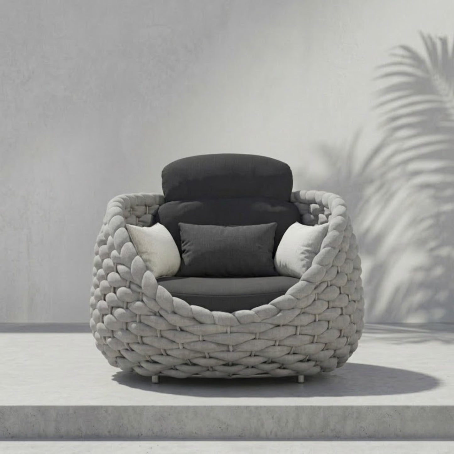 Ensemble Salon de Jardin Rotin Tressé 5 Places | Mobilier Extérieur Premium