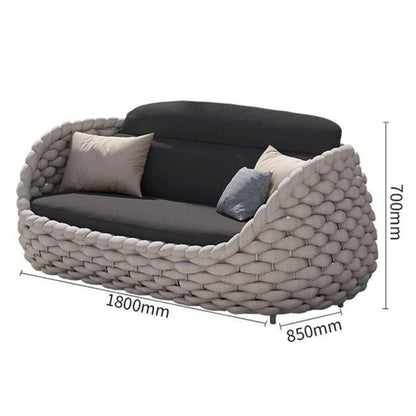 Ensemble Salon de Jardin Rotin Tressé 5 Places | Mobilier Extérieur Premium